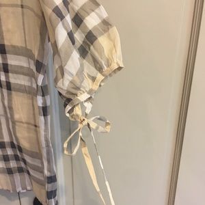 Burberry classic plaid blouse. Very fine cotton. Very feminine and delicate.